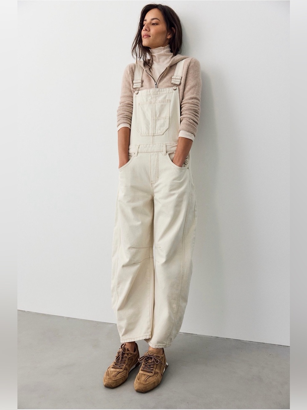 Free People We The Free Good Luck Barrel Overalls